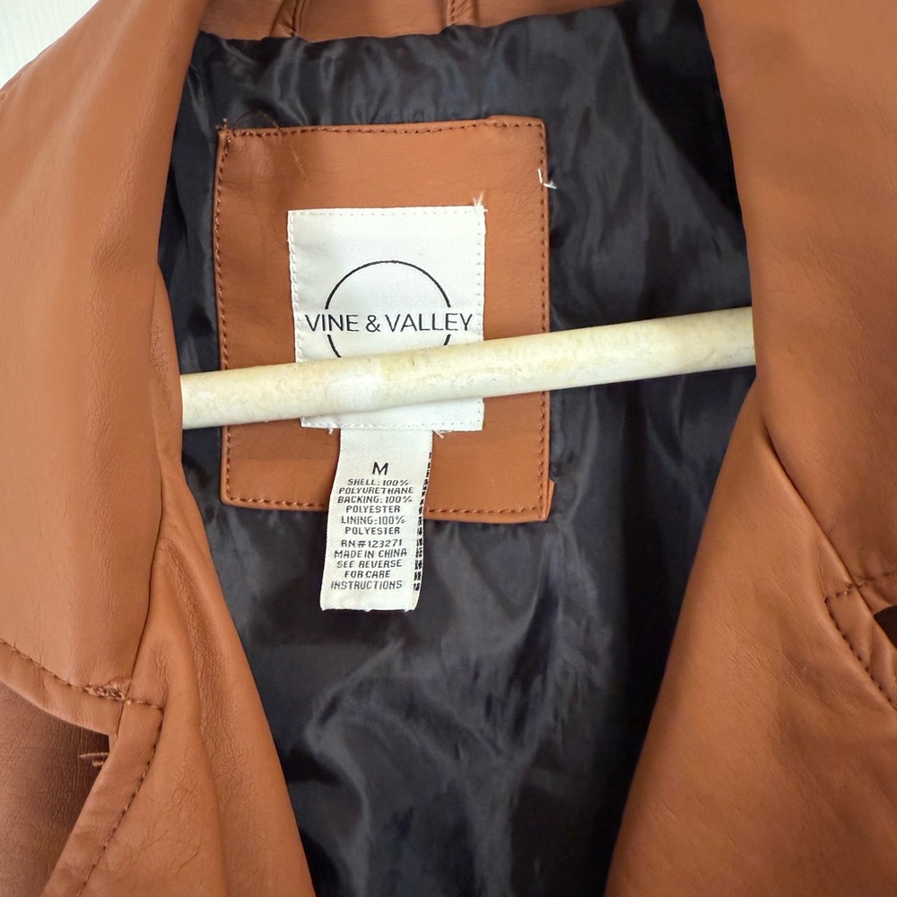Van & Vvalley Tan Jacket with Silver Details - Picture 2 of 5